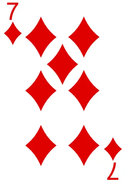 7 of Diamonds = 7pts